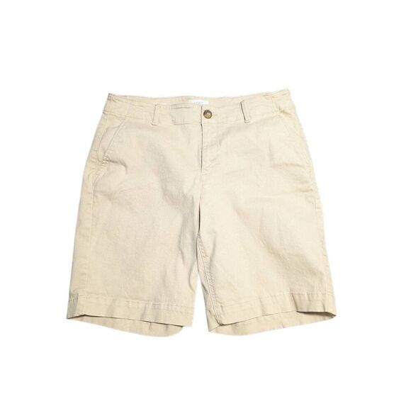 Loft Outlet Chino Shorts Original Beige 100% Cotton Women's Size 8 - Picture 1 of 6